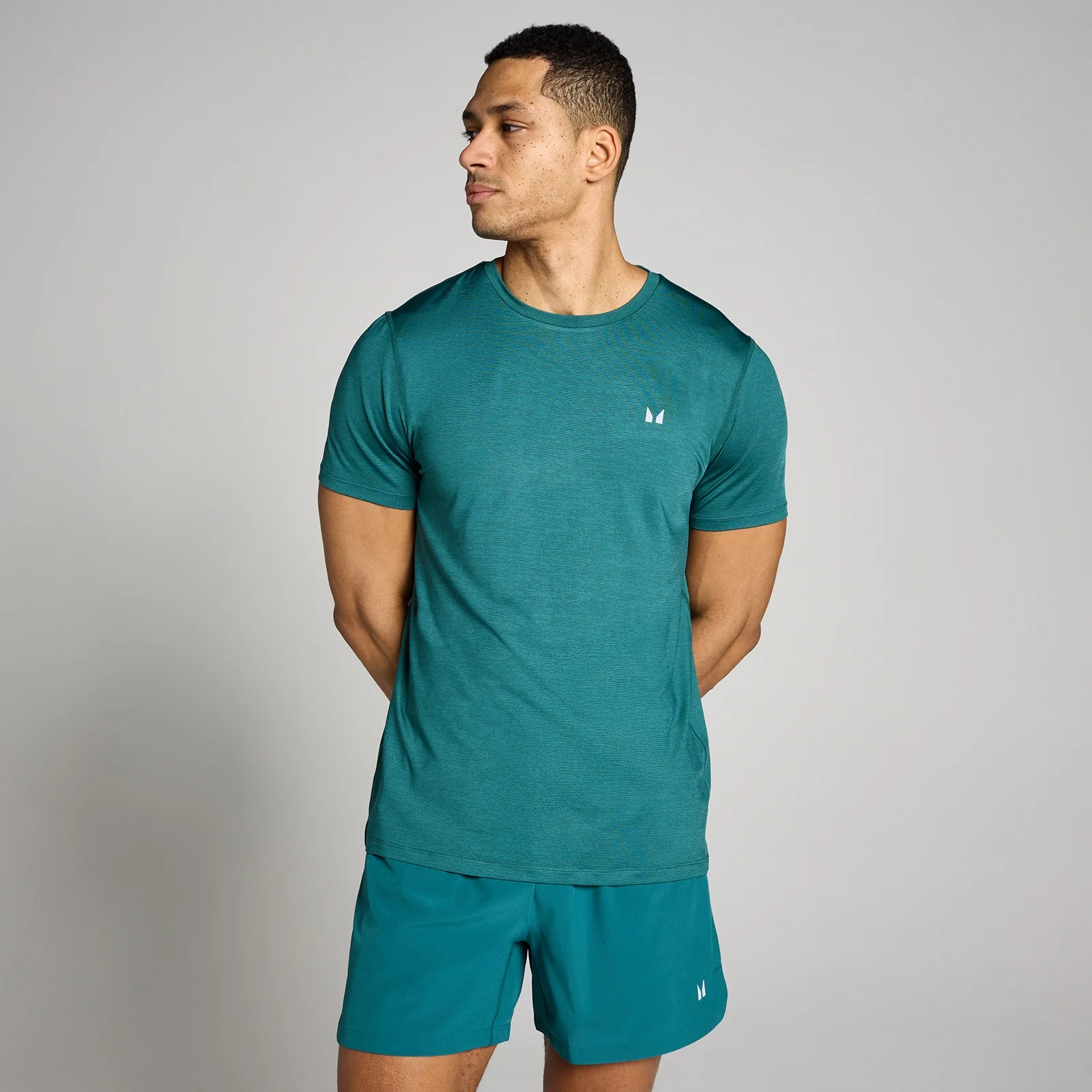 T-shirt chiné Tempo MP homme - Bleu sarcelle intense - XSImage1