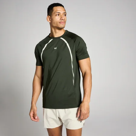 T-shirt à empiècements MP Training homme - Vert forêt