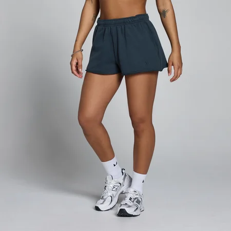 Short de survêtement léger en molleton bouclette MP femme - Bleu délavé