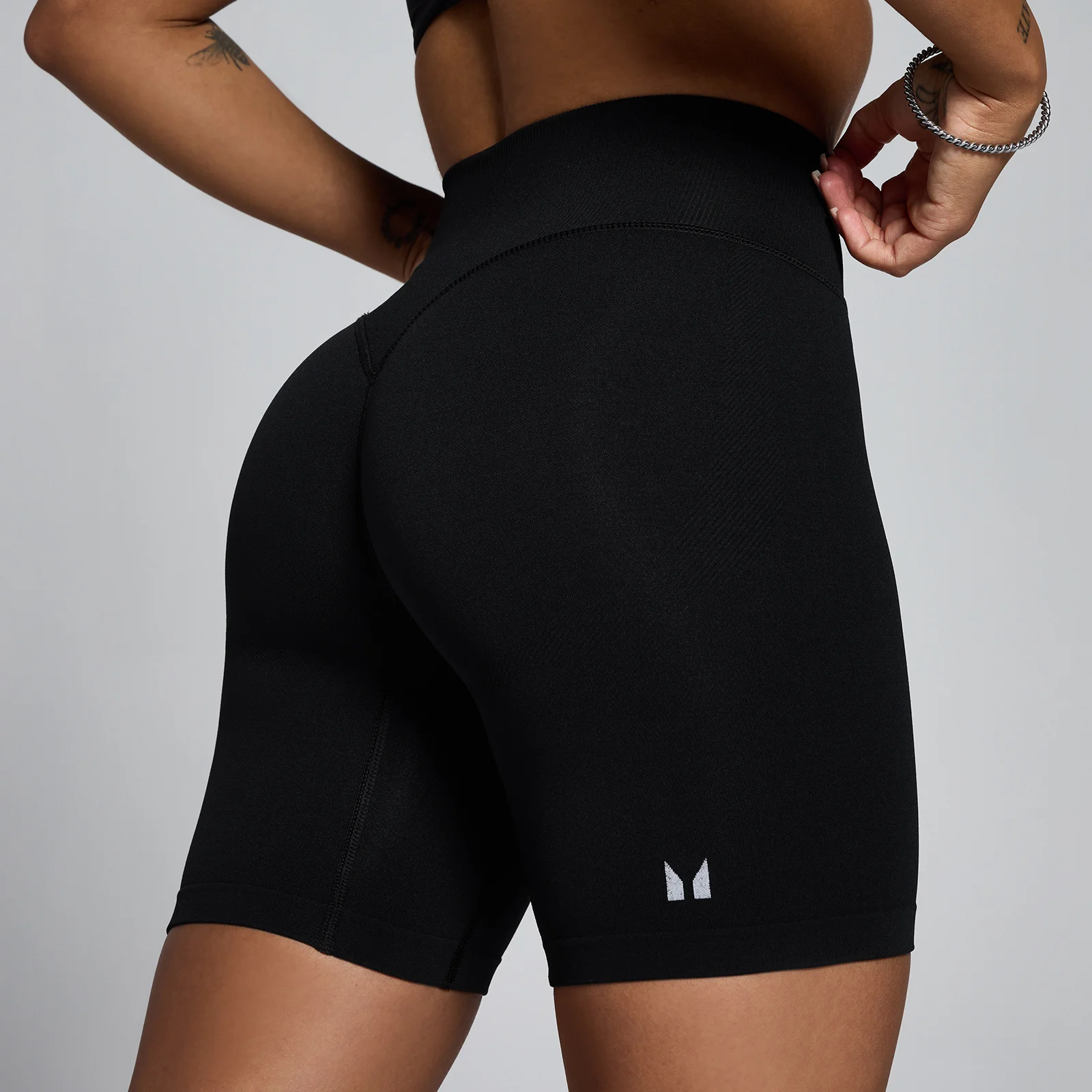 Short sans coutures taille moyenne Tempo MP femme - Noir - MImage1