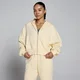 Sweat à capuche zippé léger en bouclette MP femme - Butter