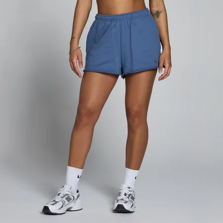 Short molleton léger en bouclette MP femme - Bleu ardoise