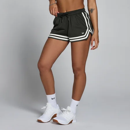 Short mesh contrasté Lift MP femme - Noir délavé