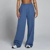 Jogging jambe droite léger en molleton bouclette MP femme - Bleu ardoise