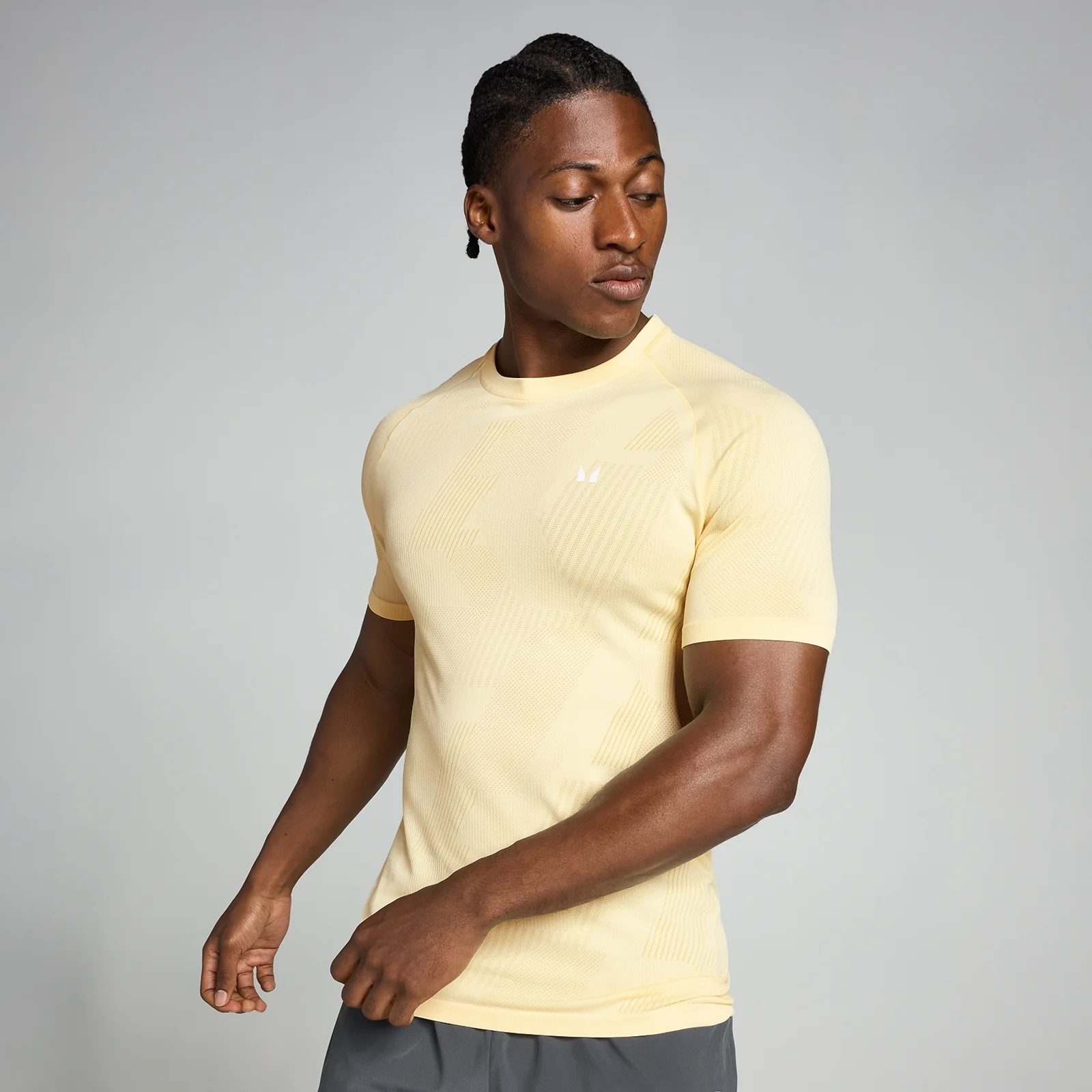T-shirt sans couture graphique Tempo Pillar MP homme - Butter - XXLImage1