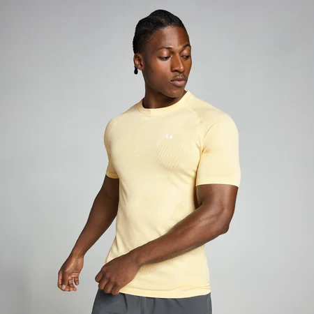 T-shirt sans couture graphique Tempo Pillar MP homme - Butter