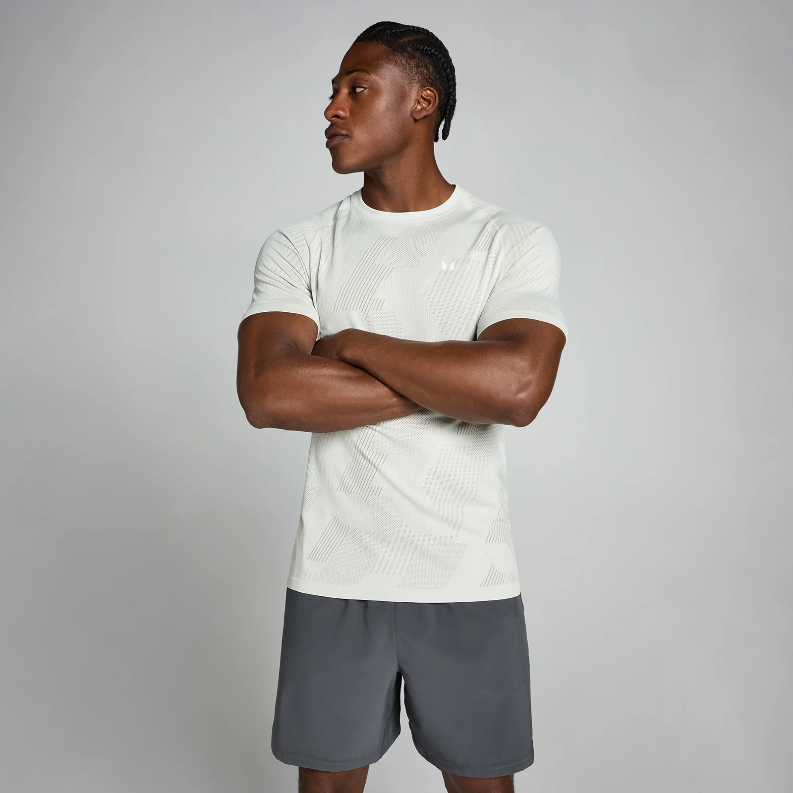 T-shirt sans couture graphique MP Tempo Pillar homme - Brume - XXLImage1