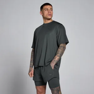 T-shirt Hybrid Oversized Mesh MP homme - Noir délavé - Size XS