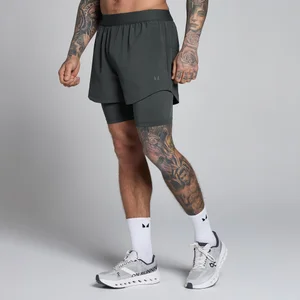 Short Hybrid 5" 2-en-1 MP homme - Noir délavé - Size M