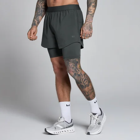 Short Hybrid 5" 2-en-1 MP homme - Noir délavé