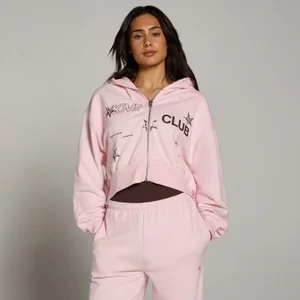 Sweat à capuche zippé léger MP Move Club femme - Rose poudré - Size L