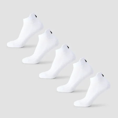 Chaussettes de sport unisexes MP (lot de 5 paires) - Blanc