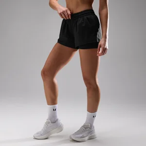 Short quadrillé MP Velocity Ultra femme - Noir - Size XS
