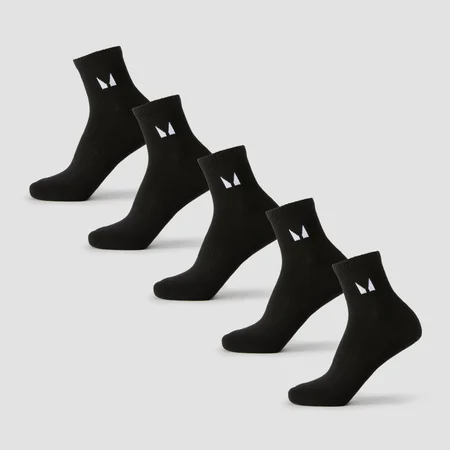 Chaussettes basses MP unisexe (lot de 5 paires) - Noir
