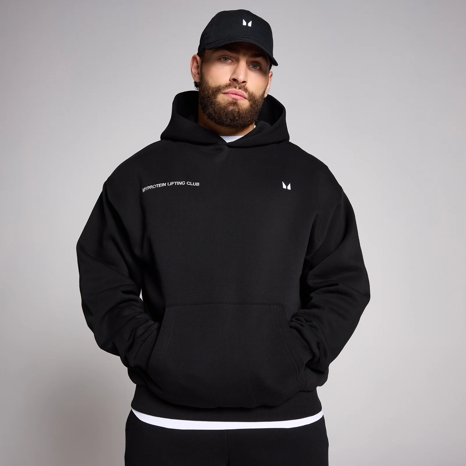 MP Men's Origin Lift Club Oversized Graphic Hoodie - Black - XSImage1