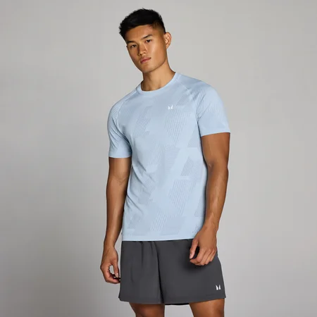 T-shirt sans couture MP Tempo Pillar Graphic homme - Bleu brise