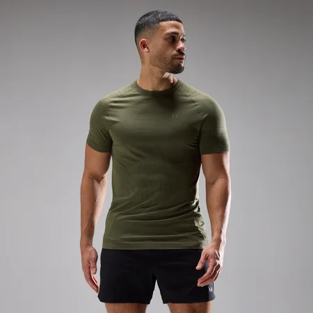 T-shirt sans couture Velocity Ultra MP homme - Olive poussiéreux