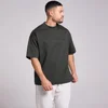 T-shirt coton oversize MP homme - Noir délavé