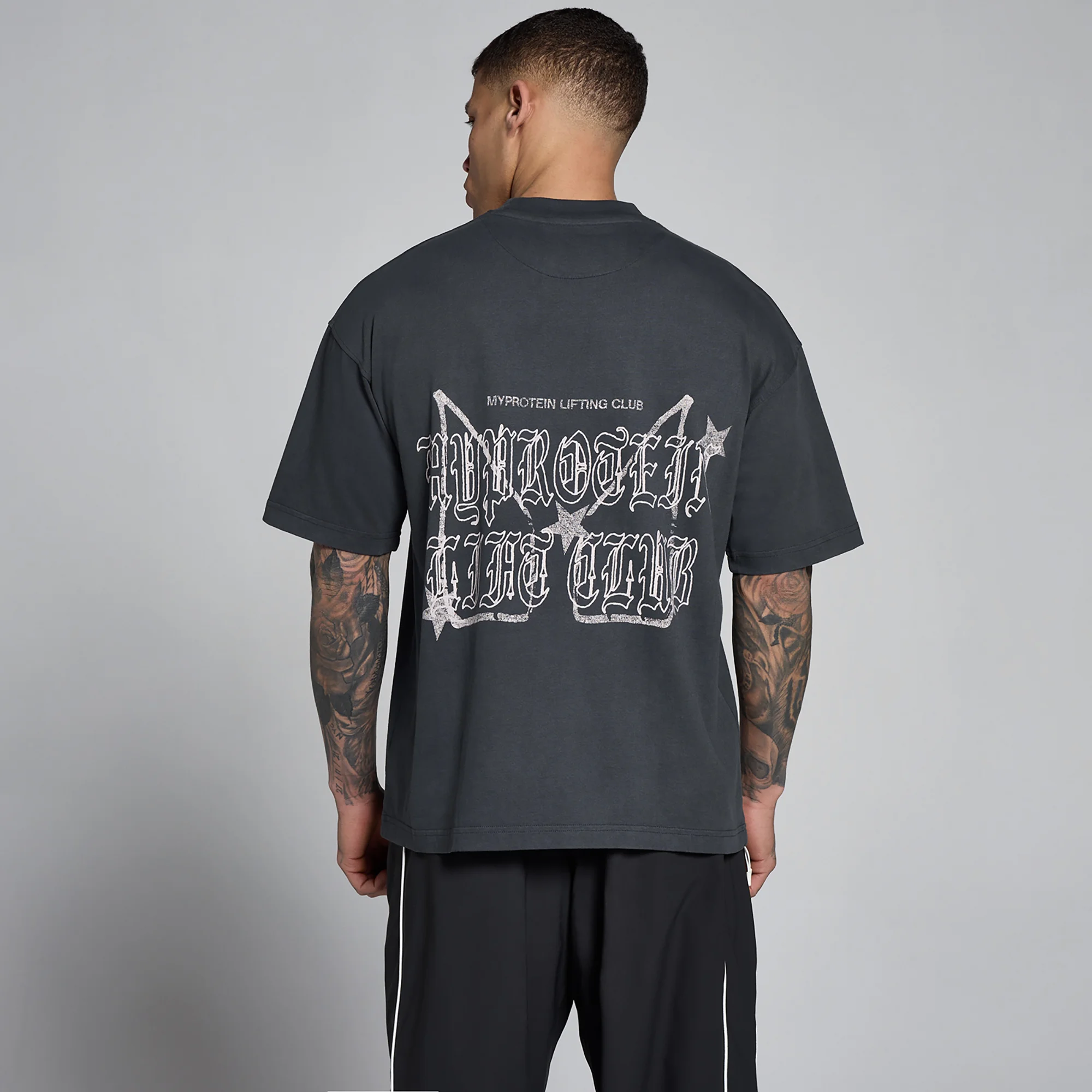 T-shirt oversize en coton avec graphique Lift MP homme - Gris foncé - XSImage1