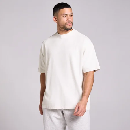 T-shirt oversize en coton délavé MP homme - Blanc vintage