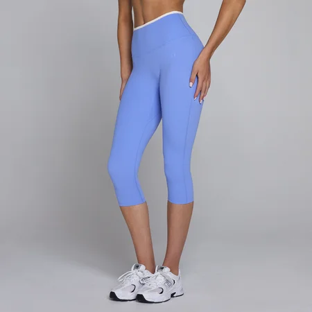 Legging corsaire Tempo Contrast MP femme - Bleu bleuet