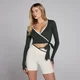 Haut cache-cœur Tempo Contrast MP femme - Noir délavé