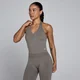 Débardeur col halter sans coutures Tempo MP femme - Truffe foncé