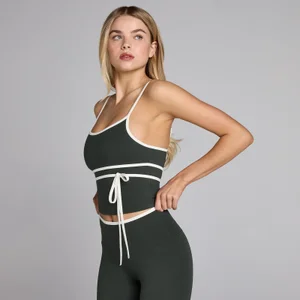 Débardeur Tempo Contrast à nouer MP femme - Noir délavé - Size XXL
