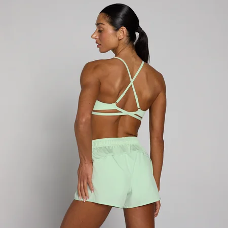 Brassière de sport ajustable dos croisé Tempo MP femme - Citron vert clair