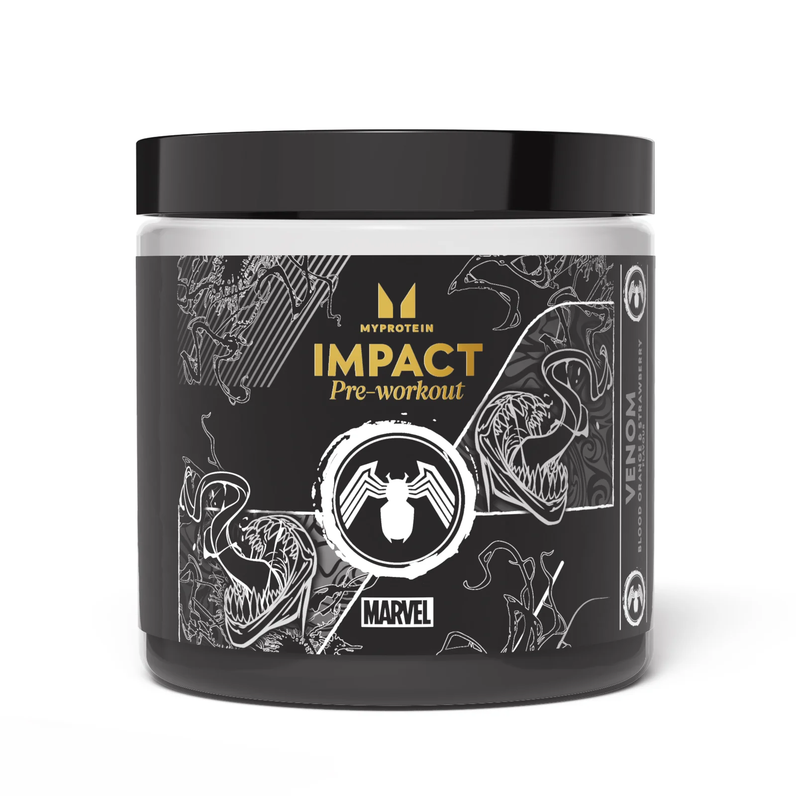 Impact pré-entraînement – Venom – Orange sanguine-fraise - 440g - 40portions - Marvel Venom - Blood Orange and StrawberryImage1