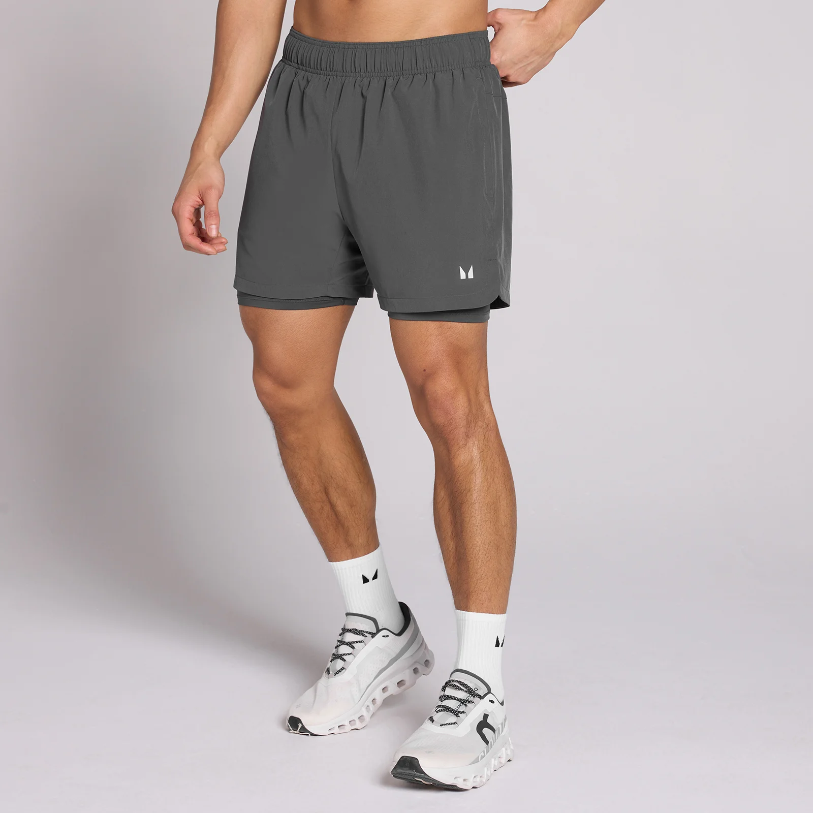 MP Men's 5" 2-in-1 Training Shorts - Dark Grey - MImage1