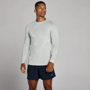 Top manches longues sans coutures MP Tempo Pillar Graphic homme - Chrome - Size M