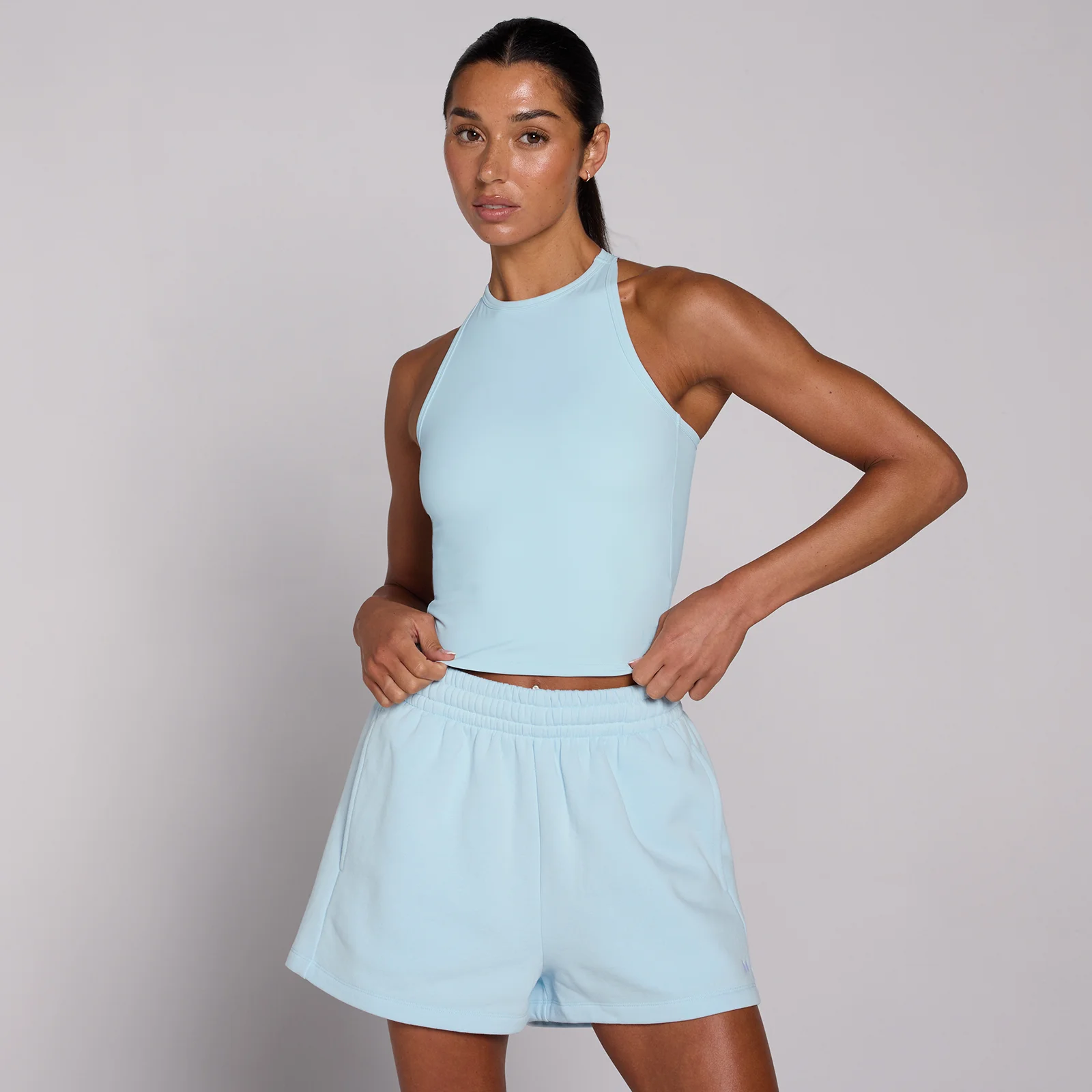 Débardeur col haut Tempo MP femme - Bleu ciel - LImage1
