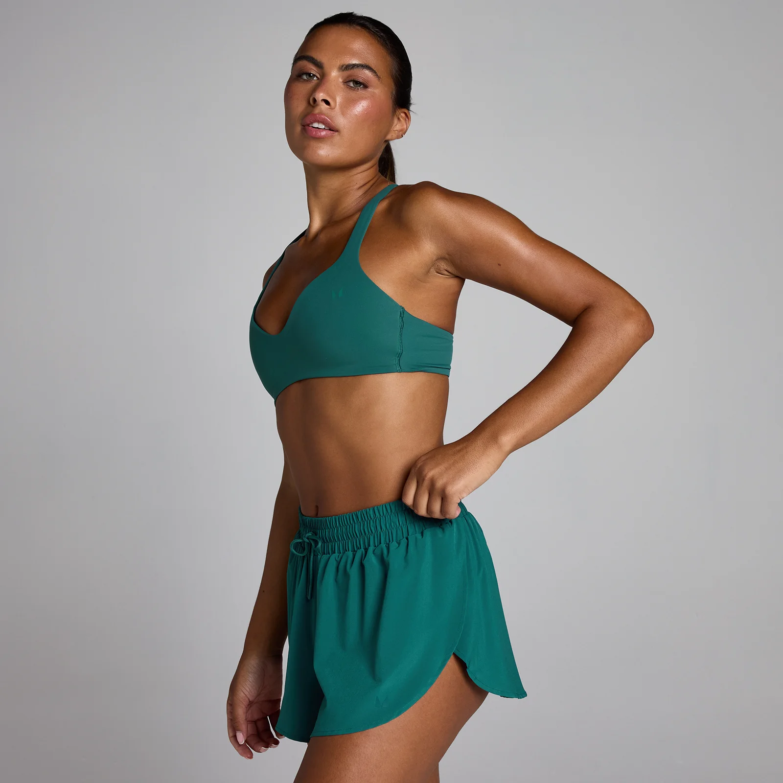 Brassière de sport dos torsadé Tempo MP femme - Bleu sarcelle intense - XSImage1