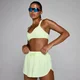 Brassière de sport dos torsadé Tempo MP femme - Citron vert délavé