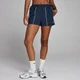 Short tissé contrasté à cordon Tempo MP femme - Bleu nuit