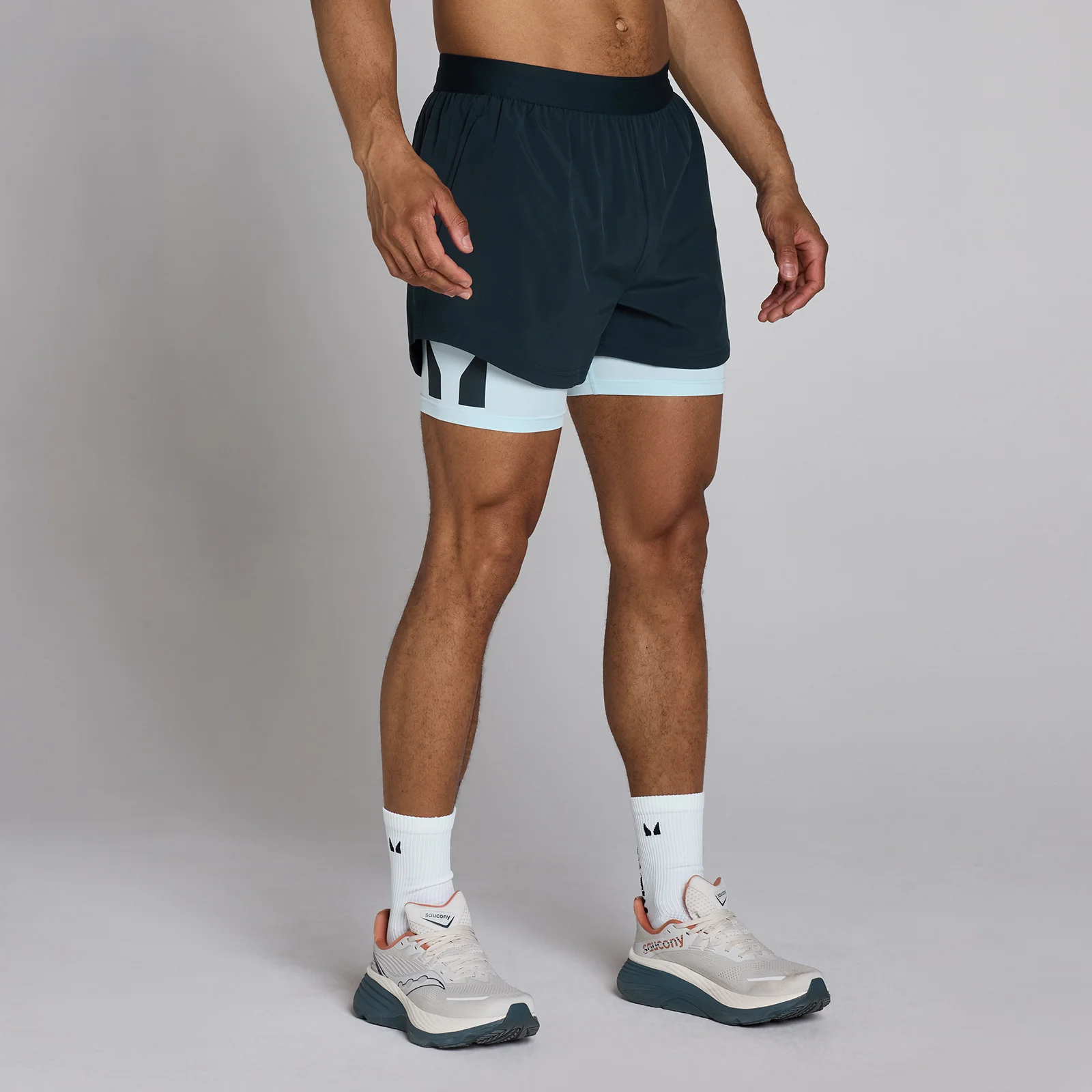 Short 2-en-1 Hybrid 5" MP homme - Bleu délavé - XSImage1