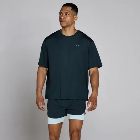 T-shirt mesh oversize Hybrid MP homme - Bleu délavé