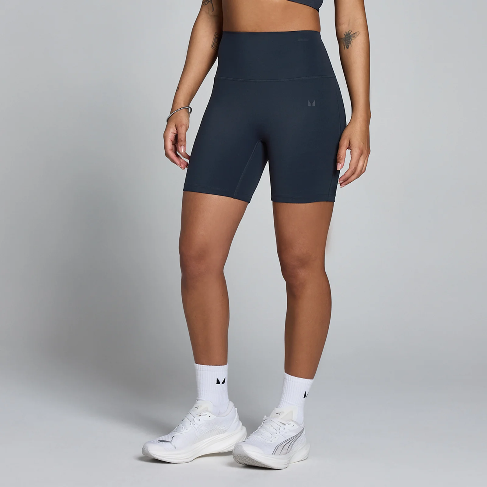 Short taille haute Tempo MP femme - Bleu marine foncé - MImage1
