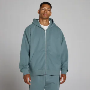Hoodie oversize à double zip - Bleu futur - Size L