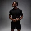 T-shirt sans couture coupe ajustée MP Hero homme - Noir délavé/Rouge héros