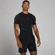 T-shirt sans couture Lift MP coupe muscle - Noir délavé/Bleu puissant