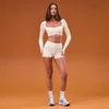 Crop top MP Tempo Ruched femme - Noix de coco