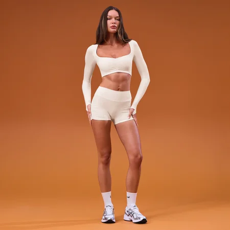 Crop top MP Tempo Ruched femme - Noix de coco