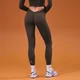 Legging MP Tempo taille échancrée femme - Cacao