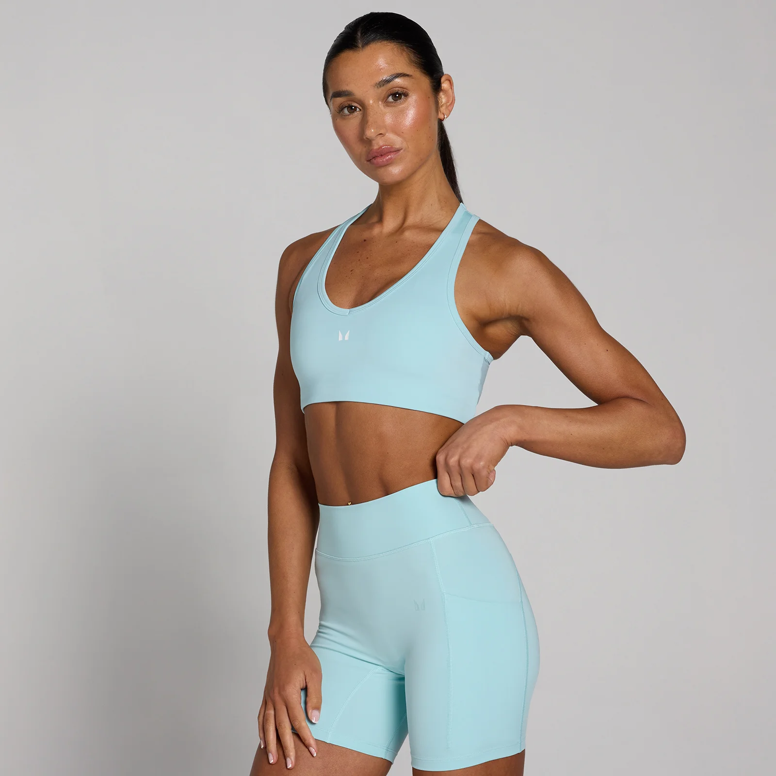Brassière de sport dos nageur MP Training femme - Ice - MImage1