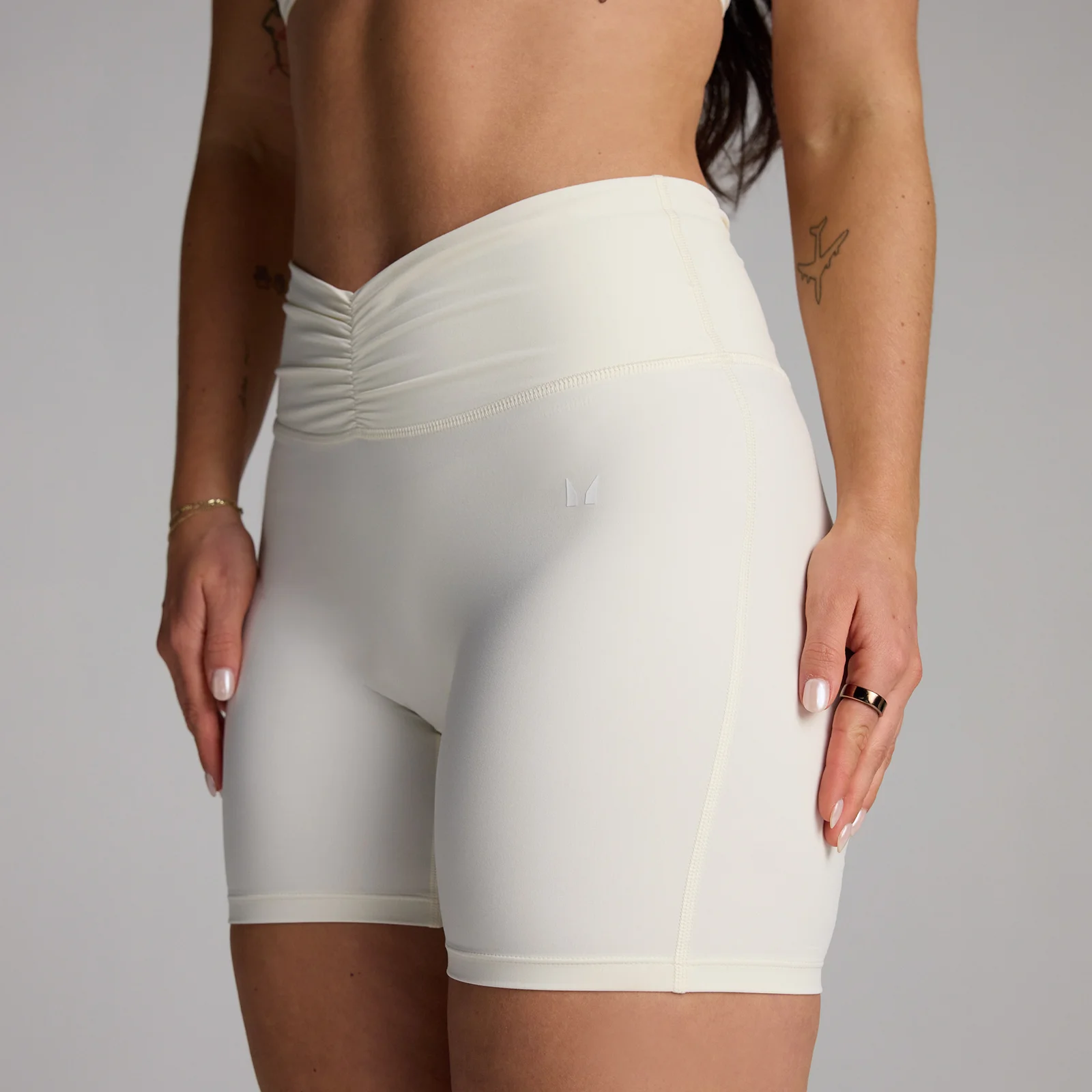 Short froncé devant MP Tempo femme - Noix de coco - XSImage1