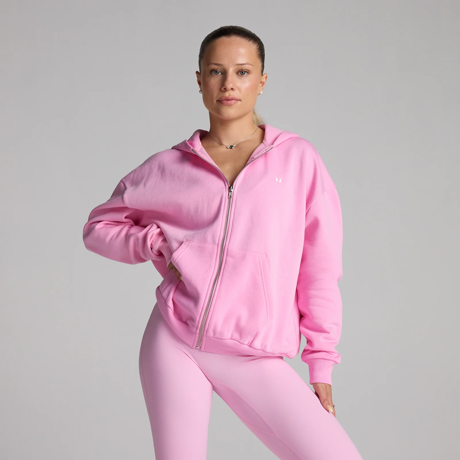 Hoodie zippé Basics MP femme - Rose Cosmo - XSImage1