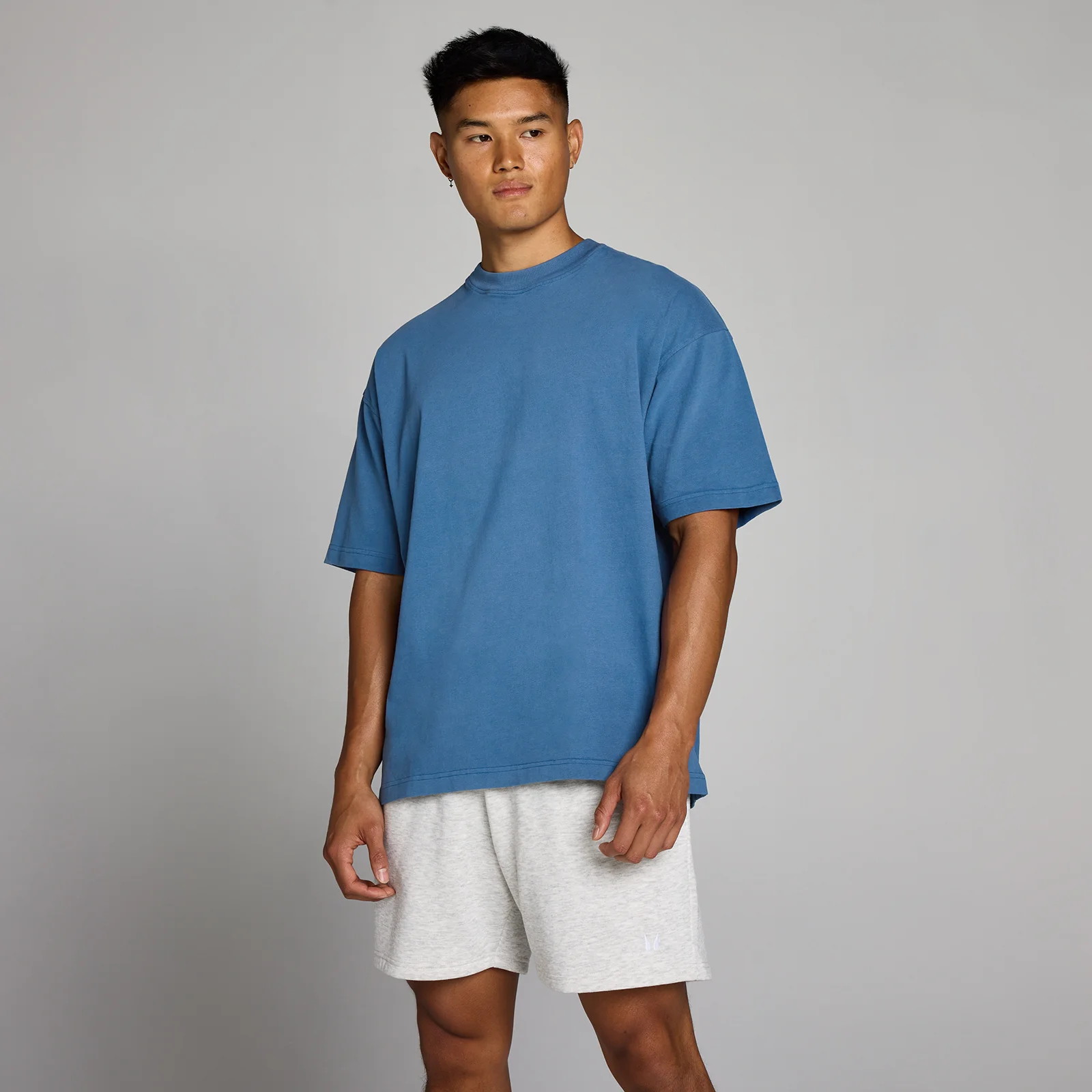 T-shirt oversize en coton délavé MP homme - Bleu piste - XSImage1