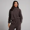 Sweat molleton MP femme col montant zip 1/4 - Cacao